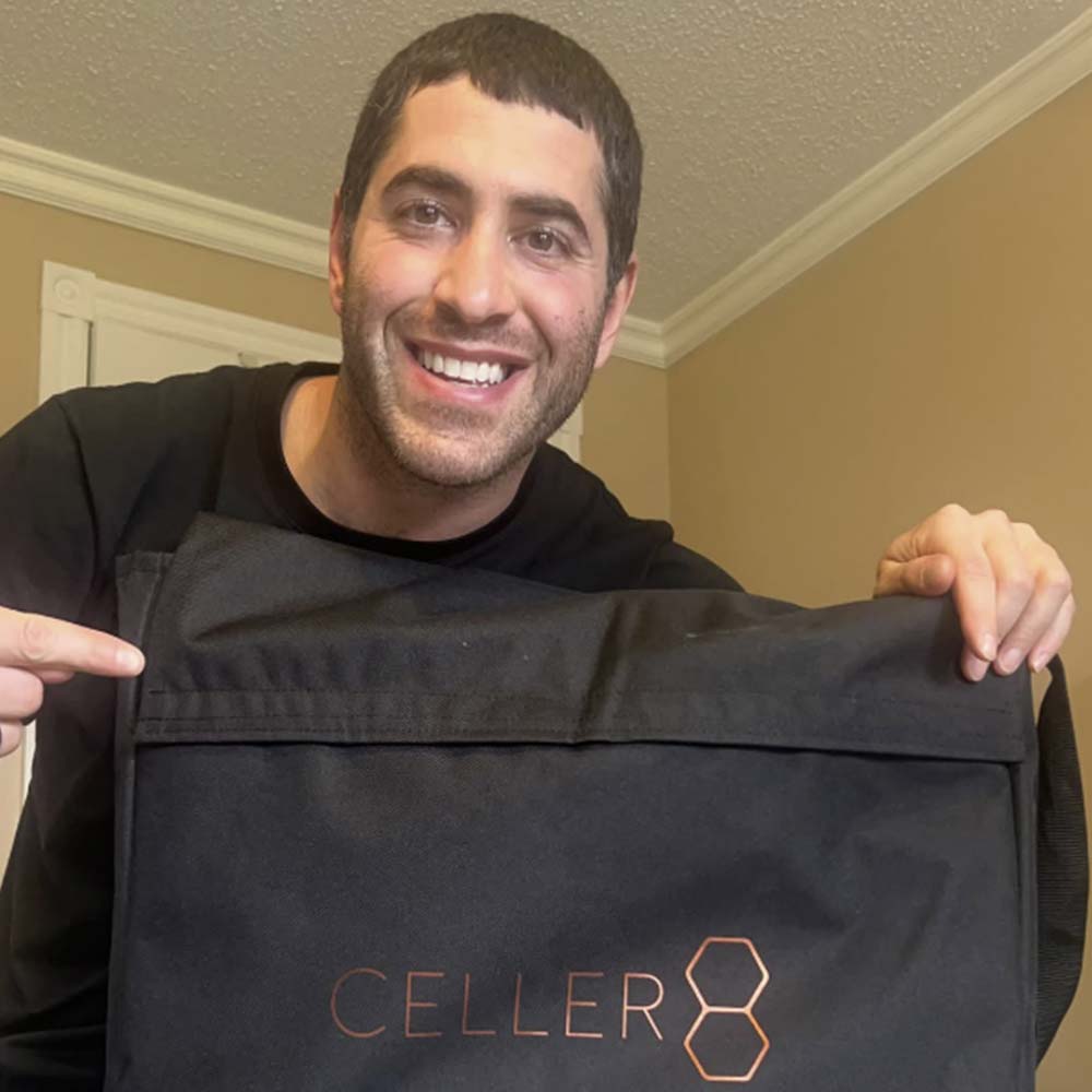 Mathew Maione holding CELLER8